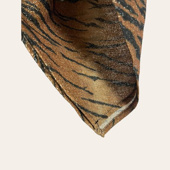 Hansen & Gretel Y2K Zebra Animal Print Striped Halter Top Size XXS - Picture 10 of 10